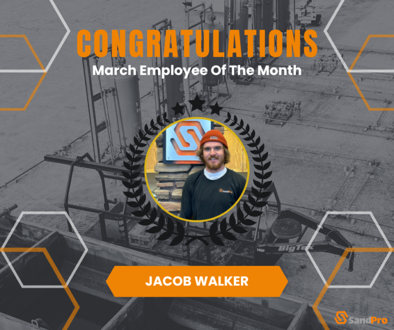 Sandpro Employee of the Month Jacob Walker