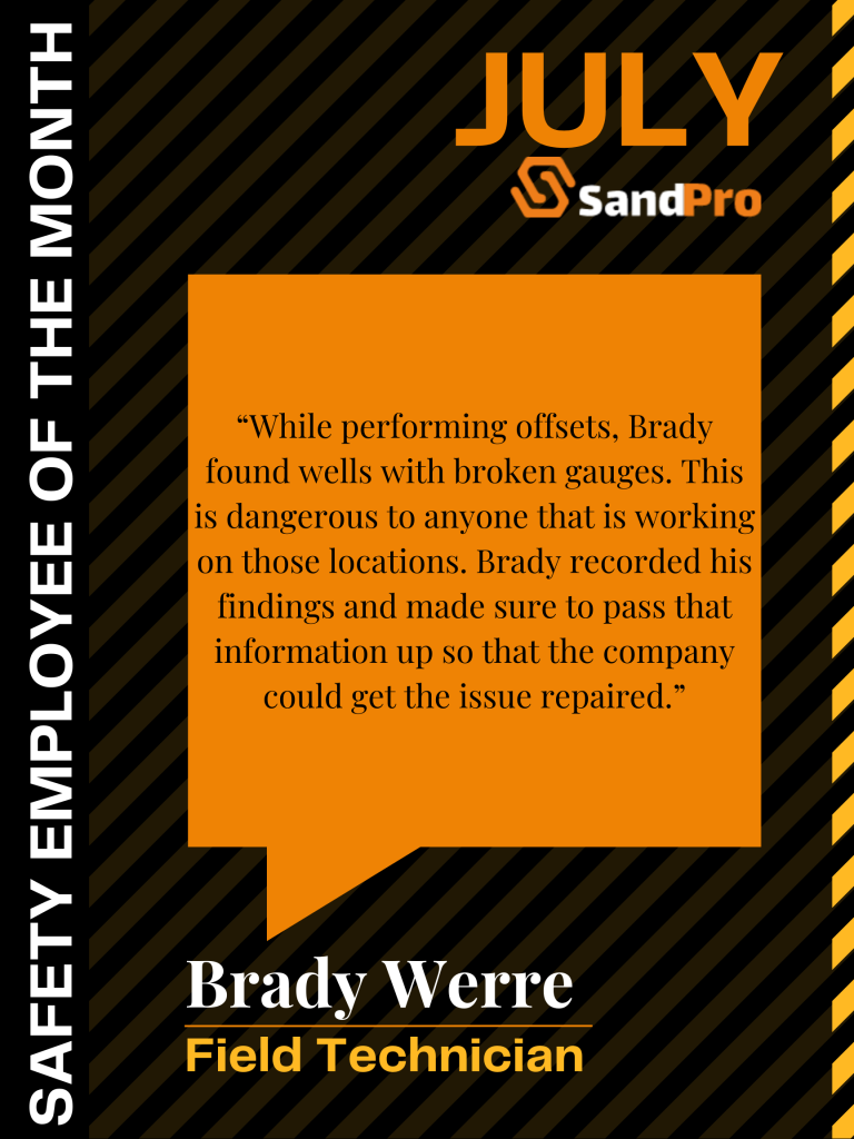 Brady Werre: July Safety Person of the Month